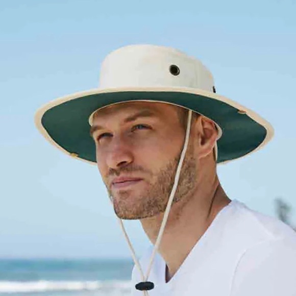 Dorfman Pacific Co. Floating Sailing Hat, SPF 50, Bone Fish Graphic, Tan, Medium - Picture 2 of 8